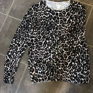 J Crew Factory Leopard Print Sweater